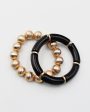 Metal Ball & Resin Link Multiple Layered Bracelet Online Sale