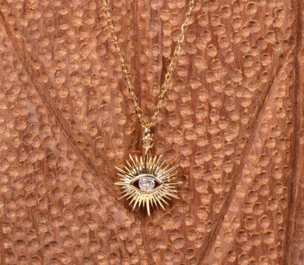 Sunburst Evil Eye Necklace Discount