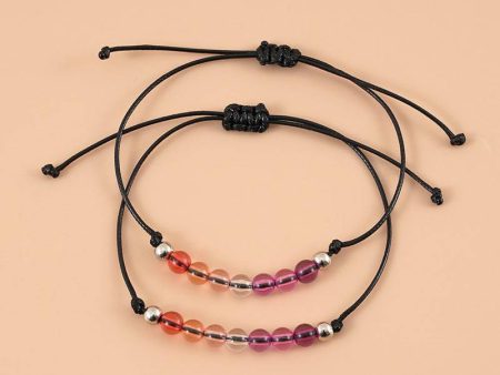 Beaded Lesbian Couple Bracelet Set 2PC Discount