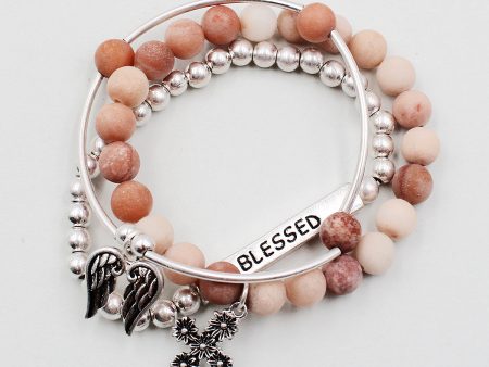 BLESSED Layered Bracelet Set Online