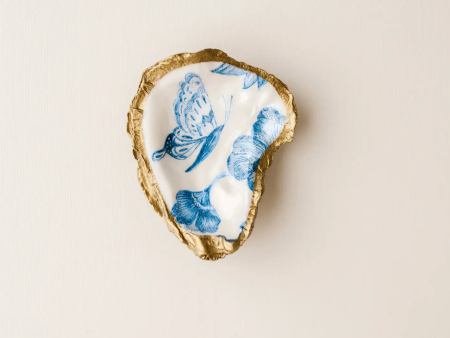 Butterfly Peony Oyster Jewelry Dish For Cheap