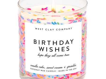 Birthday Wishes Sprinkle Candle on Sale