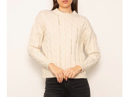 Casey Whipstitch Cable Mock Sweater Online