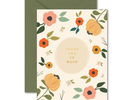 Blooming Thank You So Much Greeting Card For Sale