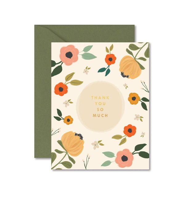 Blooming Thank You So Much Greeting Card For Sale