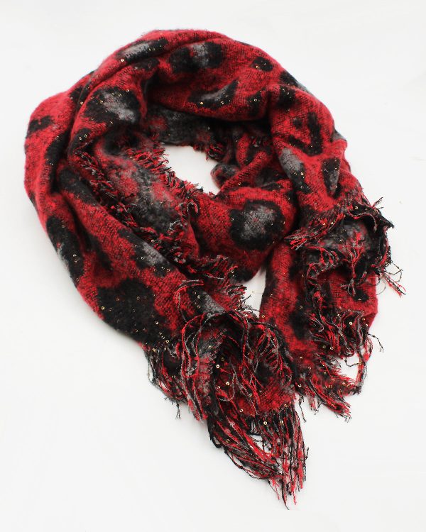 Leopard Print Large Scarf Shawl Online now