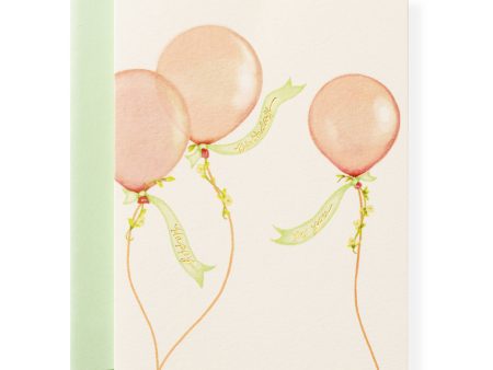 Balloons Birthday Greeting Card on Sale