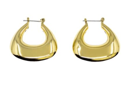 The Trapeze CV Gold Hoop Earings Online Hot Sale