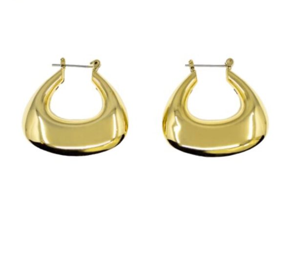 The Trapeze CV Gold Hoop Earings Online Hot Sale