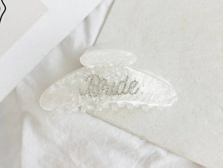 Bride Rhinestone Pearl Acrylic Jaw Hair Clip Online Sale