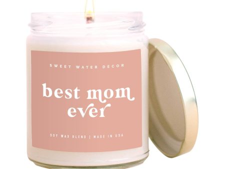 Best Mom Ever! Blush Pink Soy Candle Hot on Sale