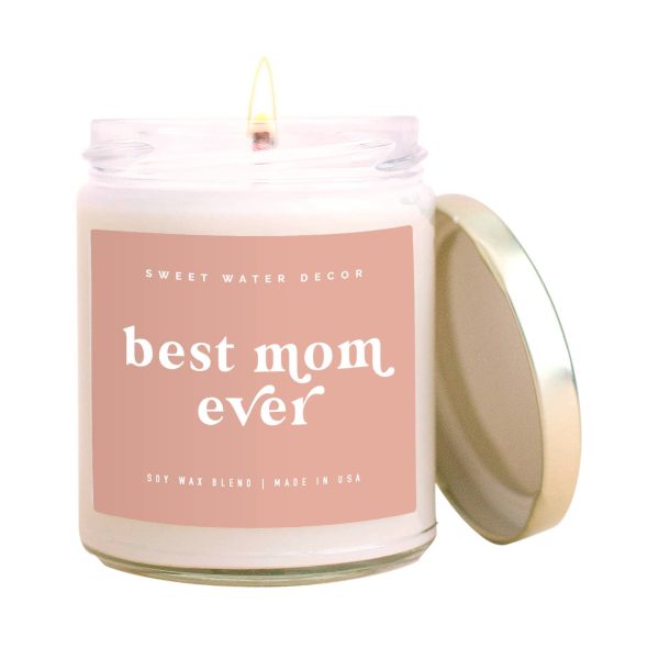 Best Mom Ever! Blush Pink Soy Candle Hot on Sale