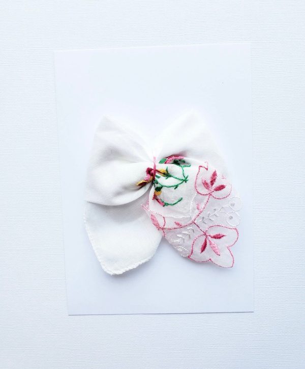 Vintage Handkerchief Long Tail Handmade Bow Online Sale