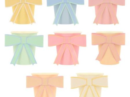 Pastel Bow Cups Cheap