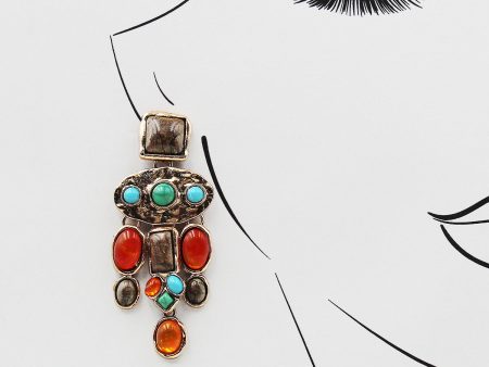 Art Deco Gem Stone Dangle Earrings Online Hot Sale