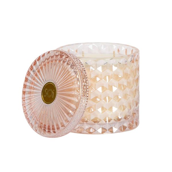 Rose Vanille Double Wick Glass Shimmer Candle Discount