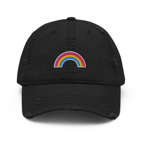 Pansexual Pan Pride Flag Distressed Dad Hat For Cheap