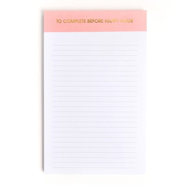 To Complete Before Happy Hour Notepad Supply