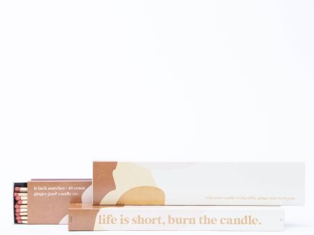 Life s Short, Burn the Candle XL Fireplace Matches Sale