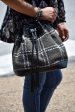 Plaid Vegan Leather Bucket Bag on Sale