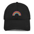 Pansexual Pan Pride Flag Distressed Dad Hat For Cheap