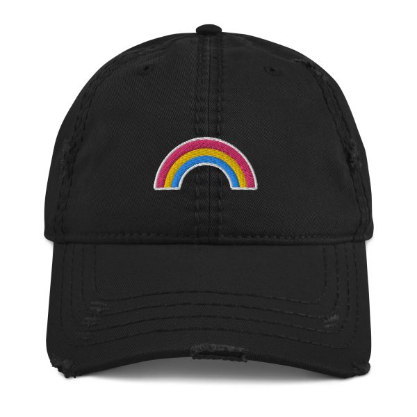 Pansexual Pan Pride Flag Distressed Dad Hat For Cheap