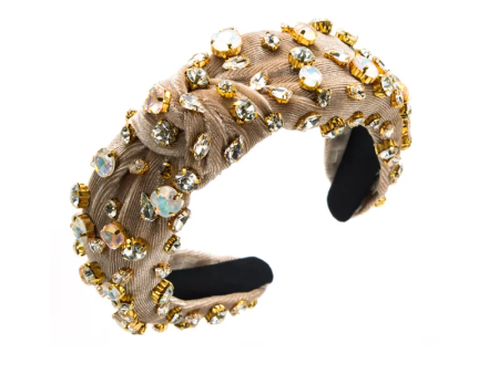 The Sienna Bedazzled Top Knot Headband Online now