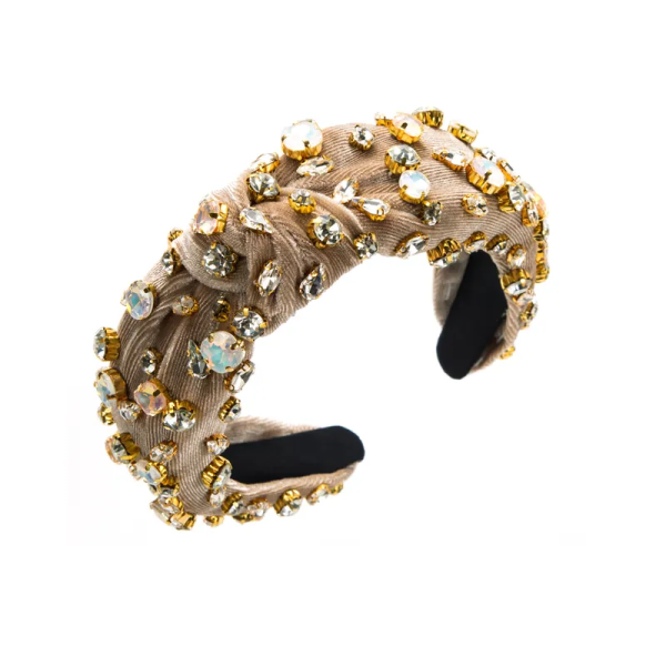 The Sienna Bedazzled Top Knot Headband Online now