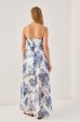 Rosarium Fleur Silk Linen Maxi Dress Online Sale