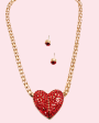 Magnetic Heart Red Necklace For Discount