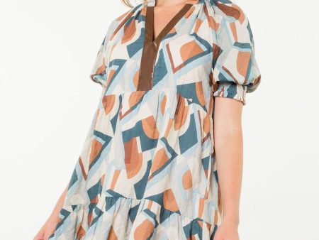 Abstract Print Dress Discount