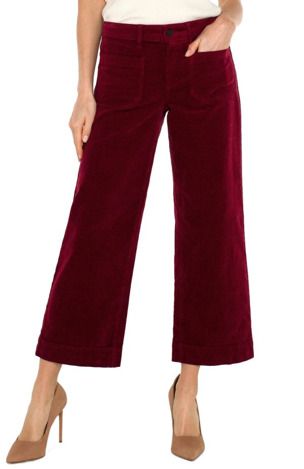 Corduroy Crop Pant with Patch Pockets Discount