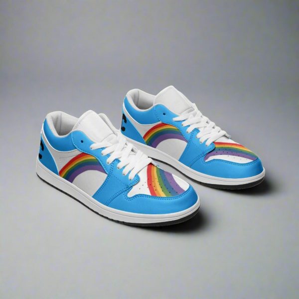 Rainbow LGBT Pride Low Top BLUE Unisex Sneakers For Discount