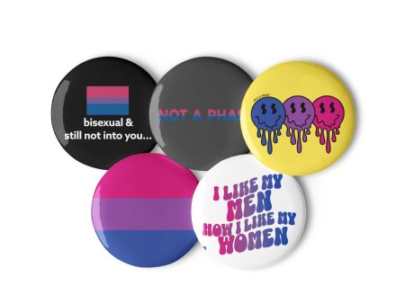 Bisexual Pride Pins 5 Pack For Cheap