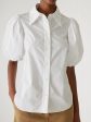 Puff Sleeve Button Down Shirt on Sale