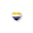 Non-Binary Flag Heart Shaped Pillow Sale