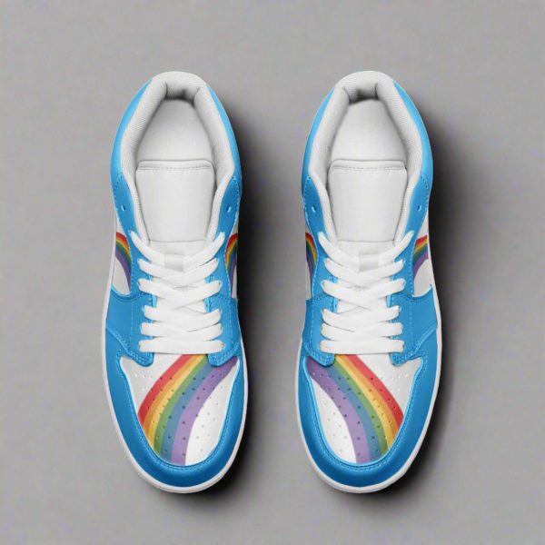 Rainbow LGBT Pride Low Top BLUE Unisex Sneakers For Discount