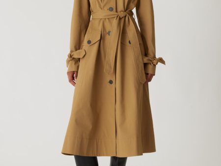 Refined Sateen Trench Coat Online