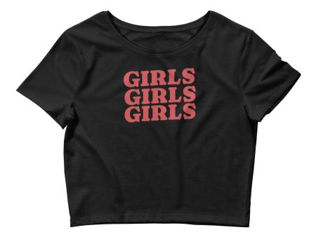 Girls Girls Girls Crop Tee Fashion