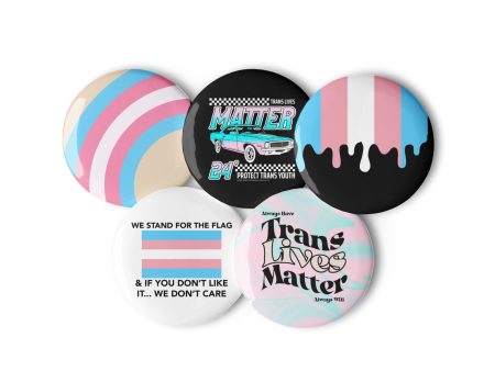 Trans Pride 5 Pack Pins Online now