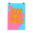 Kiss More Girls Groovy Poster Sale