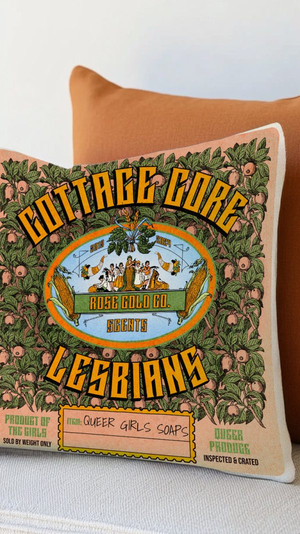 Queer Girls Soaps Cottage Core Throw Pillow For Discount