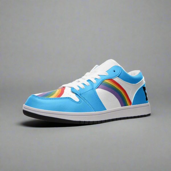 Rainbow LGBT Pride Low Top BLUE Unisex Sneakers For Discount