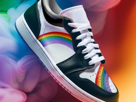 Rainbow LGBT Pride Low Top Unisex Sneakers on Sale