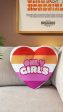 Only Girls Lesbian Heart Shaped Throw Pillow Online Sale