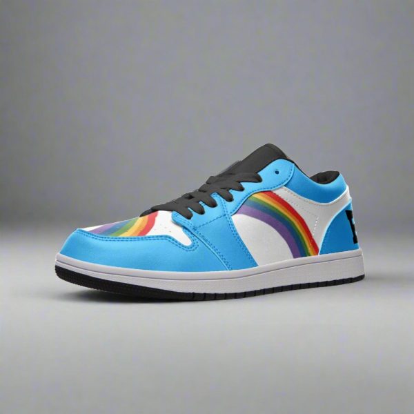 Rainbow LGBT Pride Low Top BLUE Unisex Sneakers For Discount