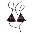 Girls Cherry Red recycled string bikini top Sale